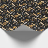 エジプト文字の記号パターンの背景 ラッピングペーパー (角)