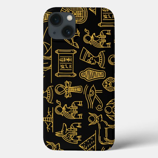 エジプト文字の記号パターン Case-Mate iPhoneケース (裏面)