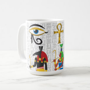 エジプト文字の記号マグカップ コーヒーマグカップ