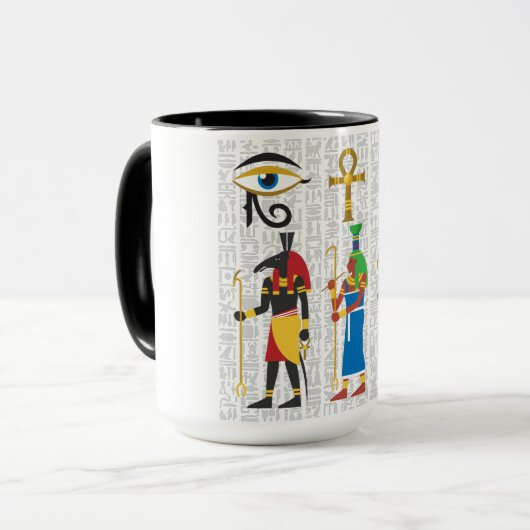 エジプト文字の記号マグカップ マグカップ (正面左)