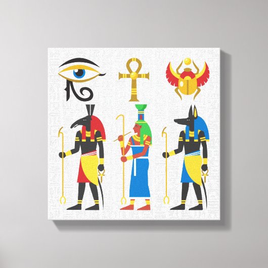 エジプト文字の記号 キャンバスプリント (正面)