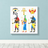 エジプト文字の記号 キャンバスプリント (インサイチュ (ウッドフロア))