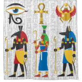 エジプト文字の記号 シャワーカーテン (正面)