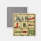 エジプト文字、アルファベット記号 マグネット (正面/裏面)