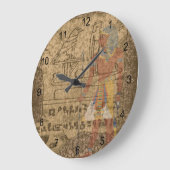 エジプト文字 ラージ壁時計 (傾斜)