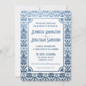 エジプト新しい結婚式招待状 – ブルーフォイル 招待状 (裏面)