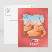エジプト旅行ポスター ポストカード (正面/裏面)