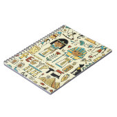 エジプト旅行。シームレスパターン ノートブック (左側)