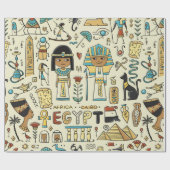 エジプト旅行。シームレスパターン ラッピングペーパー (フラット)