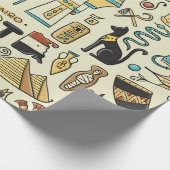 エジプト旅行。シームレスパターン ラッピングペーパー (角)