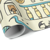 エジプト旅行。シームレスパターン ラッピングペーパー (ロールコーナー)