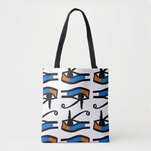 エジプト旅行|モダンの象形文字の目Horus トートバッグ (正面)