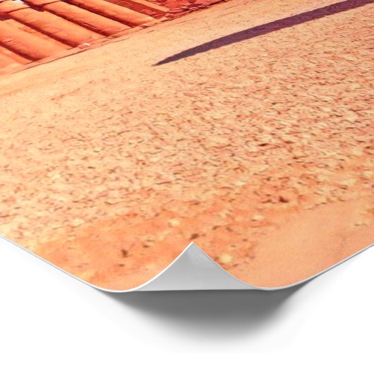 エジプト旧文明遺跡景観の砂漠壁 ポスター (角)