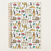 エジプト柄の色のシンボル プランナー手帳 (正面)