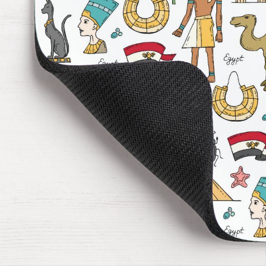 エジプト模様の色の記号 マウスパッド (コーナー)