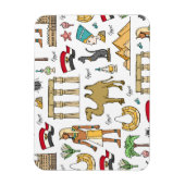 エジプト模様の色の記号 マグネット (縦)