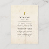 エジプト正教会キリスト教祈りの言葉カードの聖マリア プレイスカード (裏面)