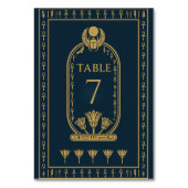 エジプト海軍 ゴールド アンク & ロータス – 編集可能 テーブルナンバー (正面)