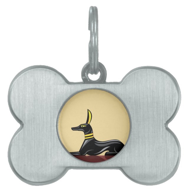 エジプト犬のベクトル ペットネームタグ (正面)