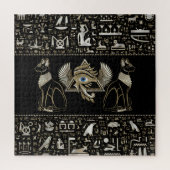 エジプト猫とホルスの目 ジグソーパズル (縦)