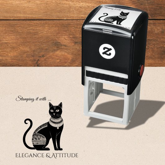 エジプト猫のエレガンスとアティテュード セルフインキングスタンプ