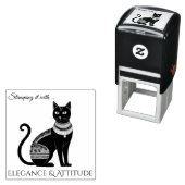 エジプト猫の優雅さと姿勢 セルフインキングスタンプ (インサイチュ)