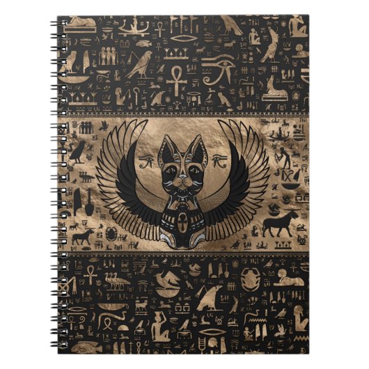 エジプト猫の女神バステット ノートブック (正面)