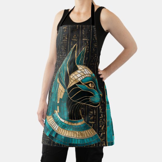 エジプト猫の女神バステット – モザイクアート エプロン (インサイチュ)