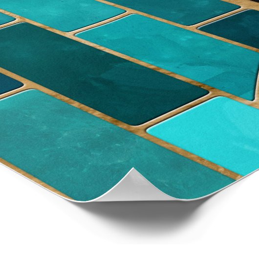 エジプト猫の女神バステット – モザイクアート ポスター (角)