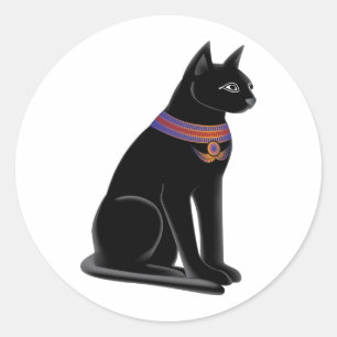 エジプト猫の女神バステット ラウンドシール