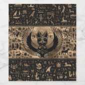 エジプト猫の女神バステット ワインラベル (シングルラベル)