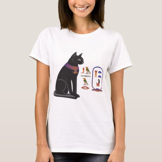 エジプト猫の女神Bastet Tシャツ (正面)