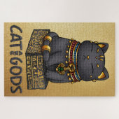 エジプト猫の神バステット猫は神々 ジグソーパズル (横)