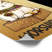 エジプト猫の神バステット私を崇拝 ポスター (角)