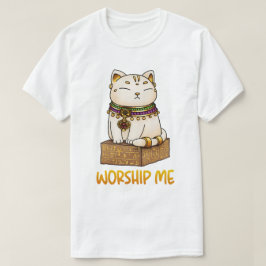 エジプト猫の神バステット私を崇拝 Tシャツ