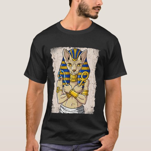 エジプト猫スフィンクス Tシャツ (正面)