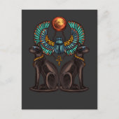 エジプト猫デザイン古代史 ポストカード (正面)