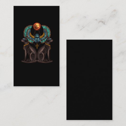 エジプト猫デザイン古代史 名刺 (正面/裏面)