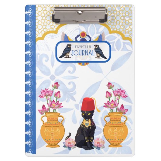 エジプト猫バサとファラージュ クリップボード (正面)