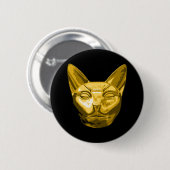 エジプト猫バスト 缶バッジ (正面&裏面)