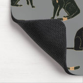 エジプト猫パターン マウスパッド (コーナー)