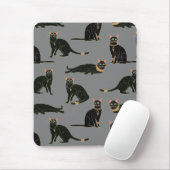 エジプト猫パターン マウスパッド (マウス)