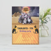 エジプト猫パーティの招待状 招待状 (スタンド正面)