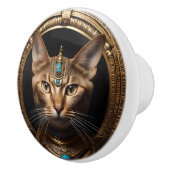 エジプト猫 セラミックノブ (右)