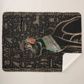 エジプト猫-バステット シェルパブランケット (正面(横))