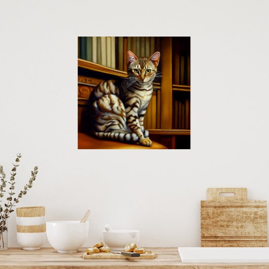 エジプト猫 ポスター (キッチン)