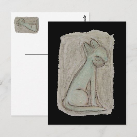 エジプト猫 ポストカード (正面/裏面)