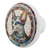 エジプト猫 – モザイクアート セラミックノブ (右)