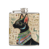 エジプト猫 – Bastet on papyrus フラスク (正面)