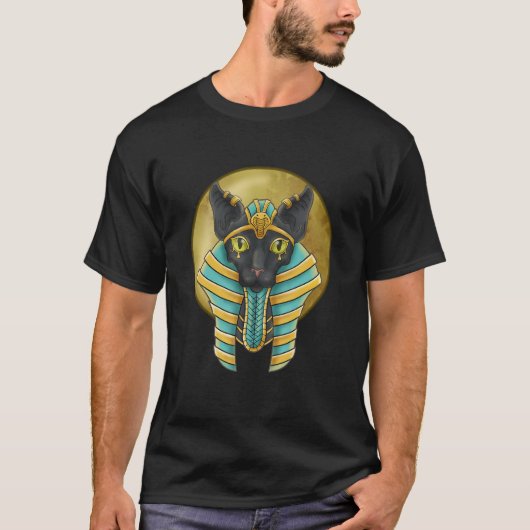 エジプト猫 Tシャツ (正面)